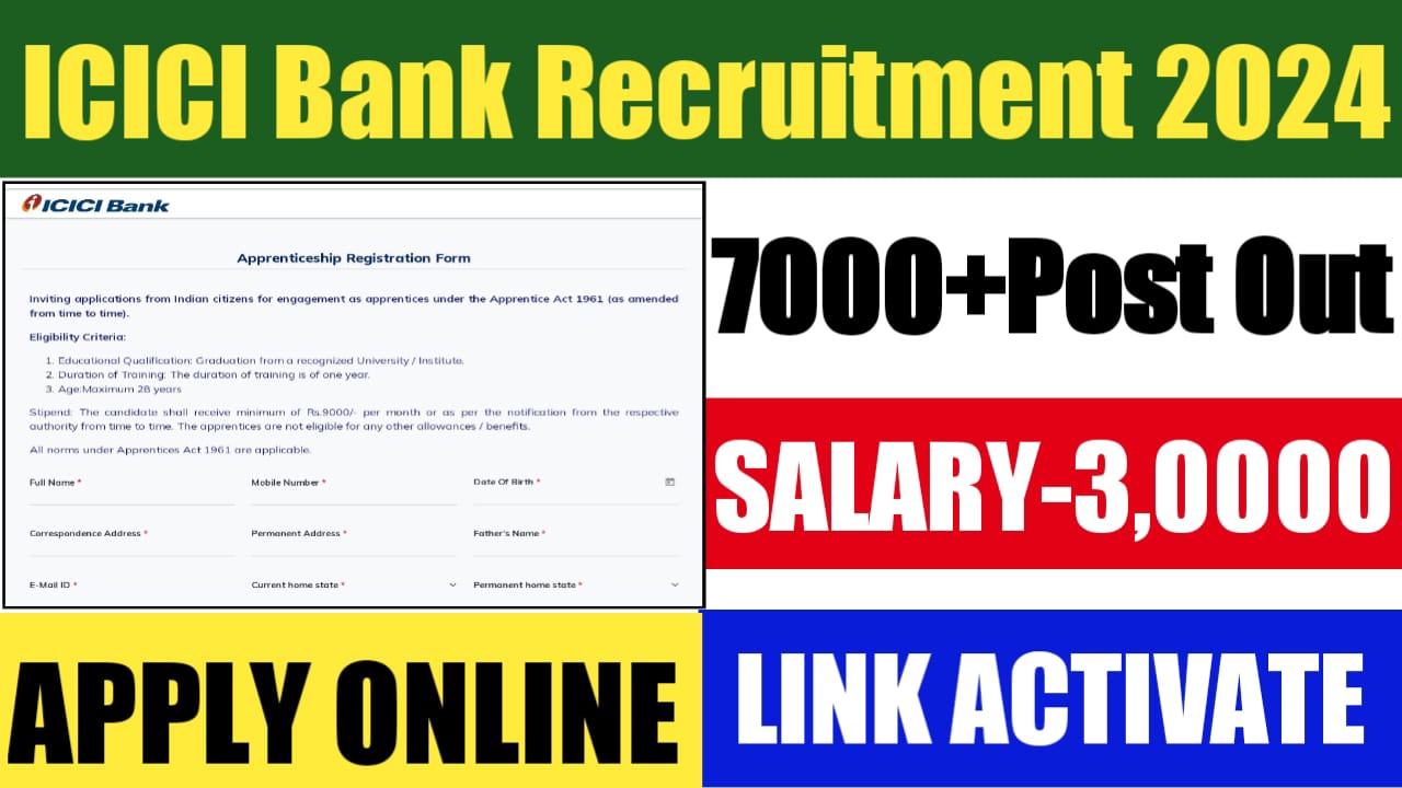 ICICI Bank Recruitment 2024 Notification