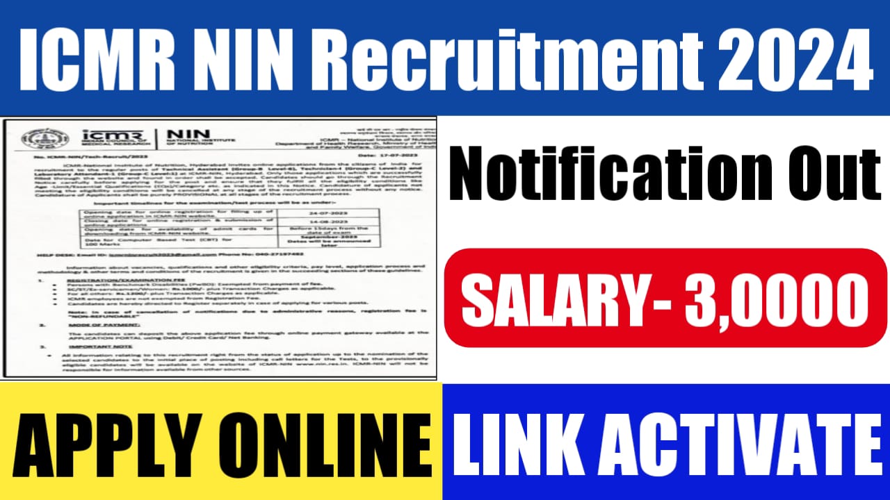 ICMR NIN Recruitment 2024