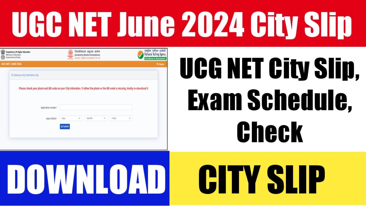 UGC NET June 2024 City Slip